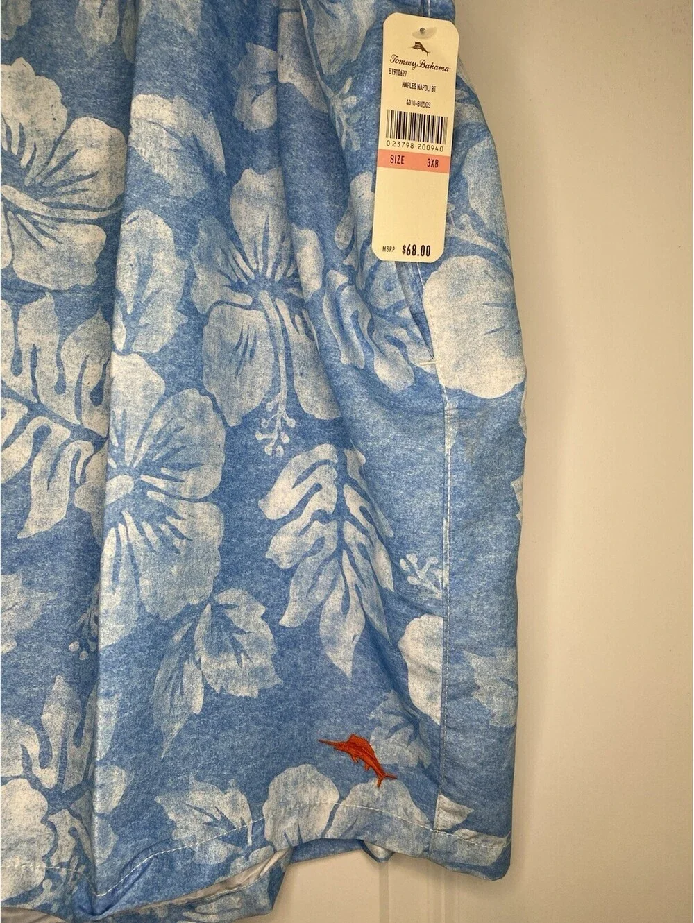 Tommy Bahama Men's Relax Blue Swim Trunks 3XB with 3 Pockets *NWT*